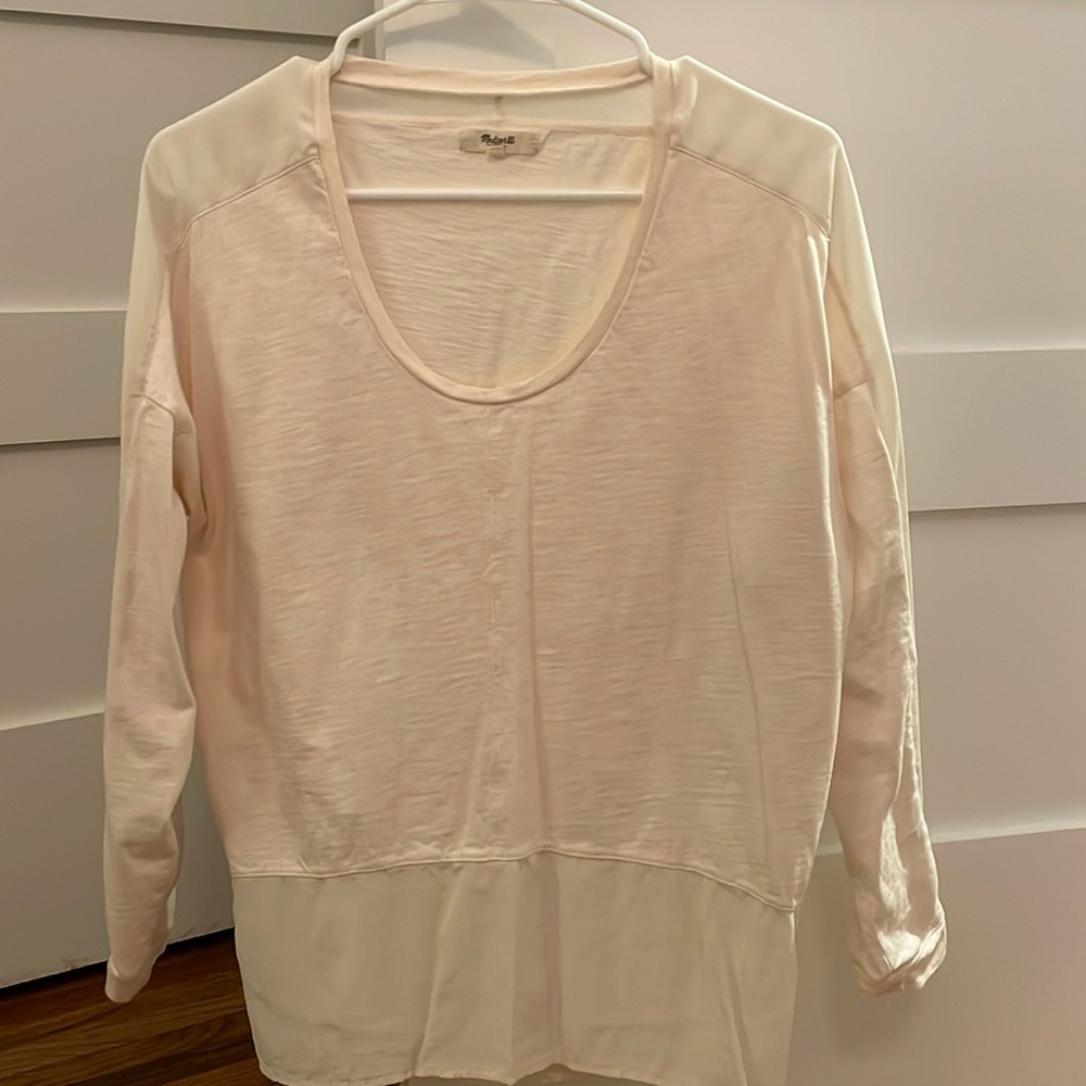Madewell Cream Shirt with Silk border (M)